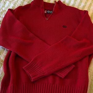 Chaps Women's Red V-Neck Sweater